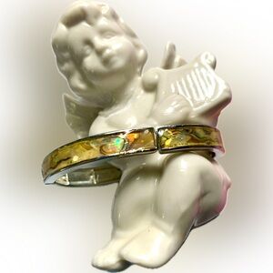 🐚 Natural Genuine Abalone Shell Stretch Bracelet by Cookie Lee